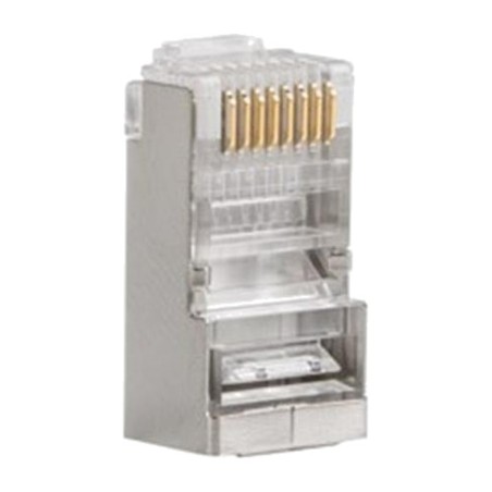 lot de 20 connecteurs mâles traversants blindés pour câble ethernet rj45 8p8c cat.6 f/utp pls-6020ez