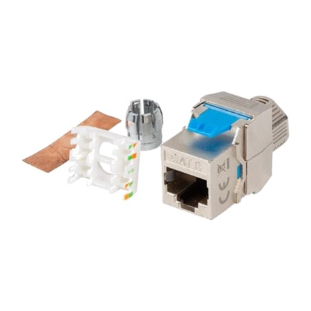 connettore femmina keystone schermato senza attrezzi rj45 cat.8.1 s/ftp ksf8-4000