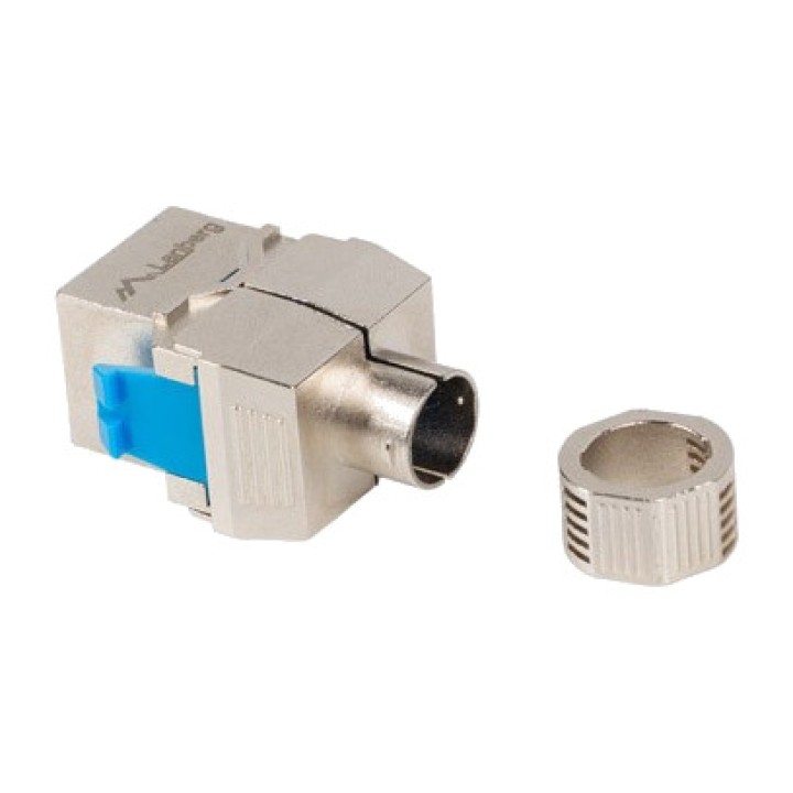 LANBERG Conector hembra keystone apantallado sin herramientas RJ45 CAT.8.1 S/FTP KSF8-4000 DSP0000032116