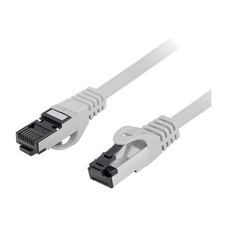latiguillo de red en cobre puro con doble apantallamiento y conectores rj45 cat8.1 s/ftp lszh 25 cm