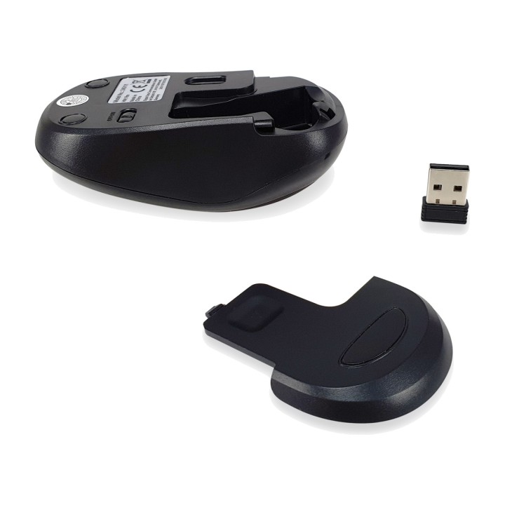EQUIP Mouse ottico wireless ricaricabile ergonomico