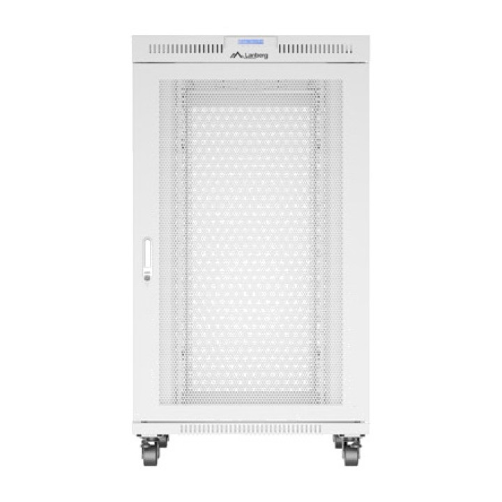 LANBERG Golvrackskåp med perforerad dörr och LCD-skärm 19"