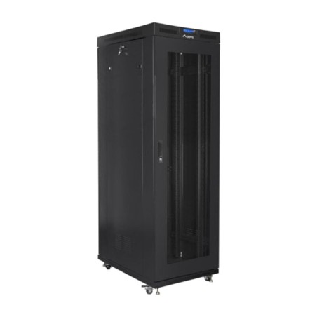armoire rack au sol avec porte perforée et écran lcd 19" 27u 800x1000mm ff01-8027-23