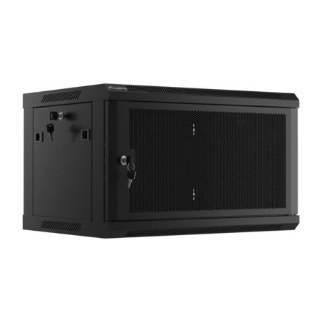 rackskab med perforeret låge til vægmontering 19" 6u 600x450mm wf01-6406-23b