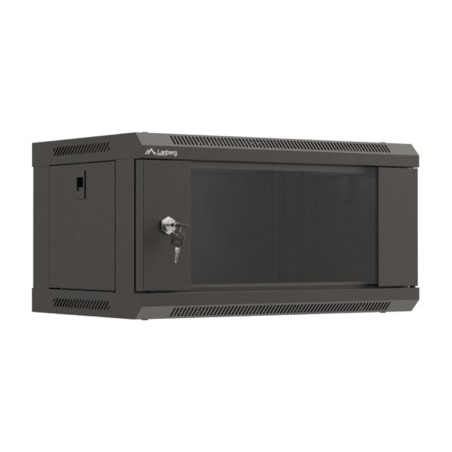 armario rack con puerta acristalada para montaje en pared 19" 4u 540x350mm wf03-5304-10b