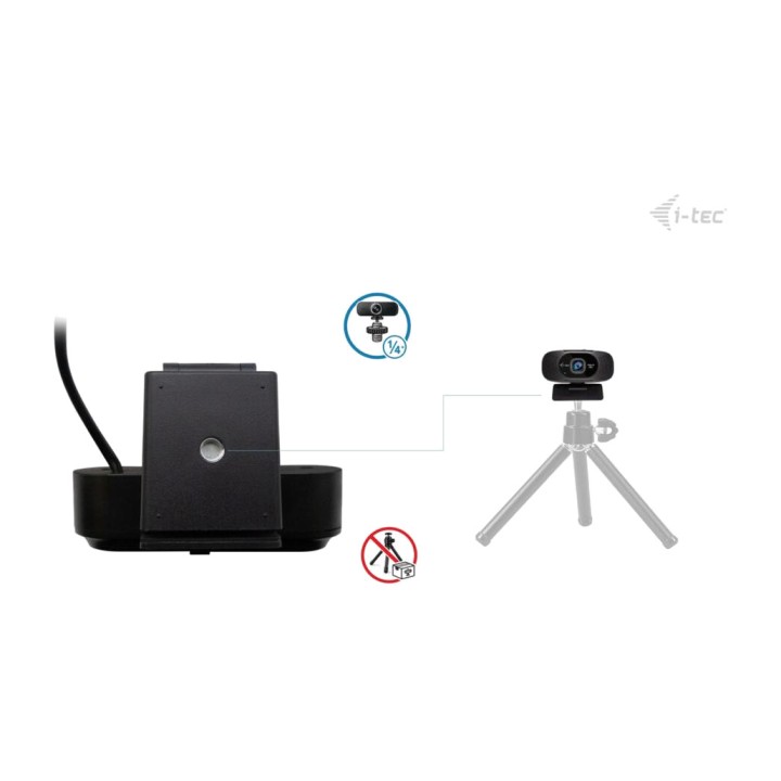 I-TEC Webcam aziendale Full HD 1080p con doppio microfono e
