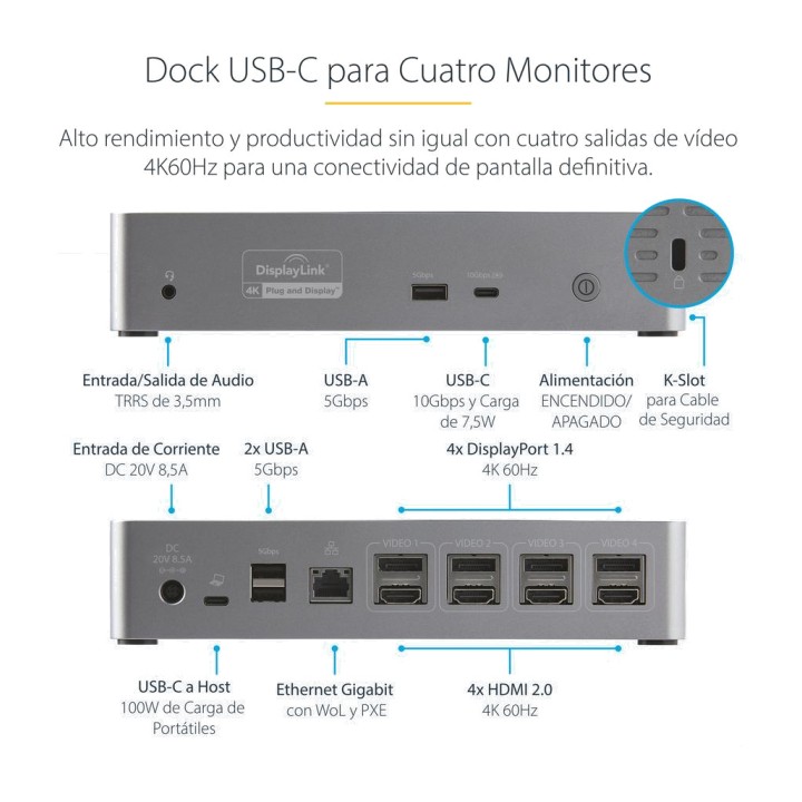 STARTECH.COM 15-in-1-USB-C-Dockingstation für Laptops