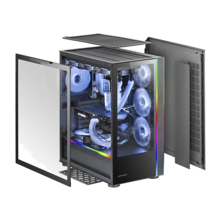MARS GAMING Case PC tower XXL con doppia finestra in vetro