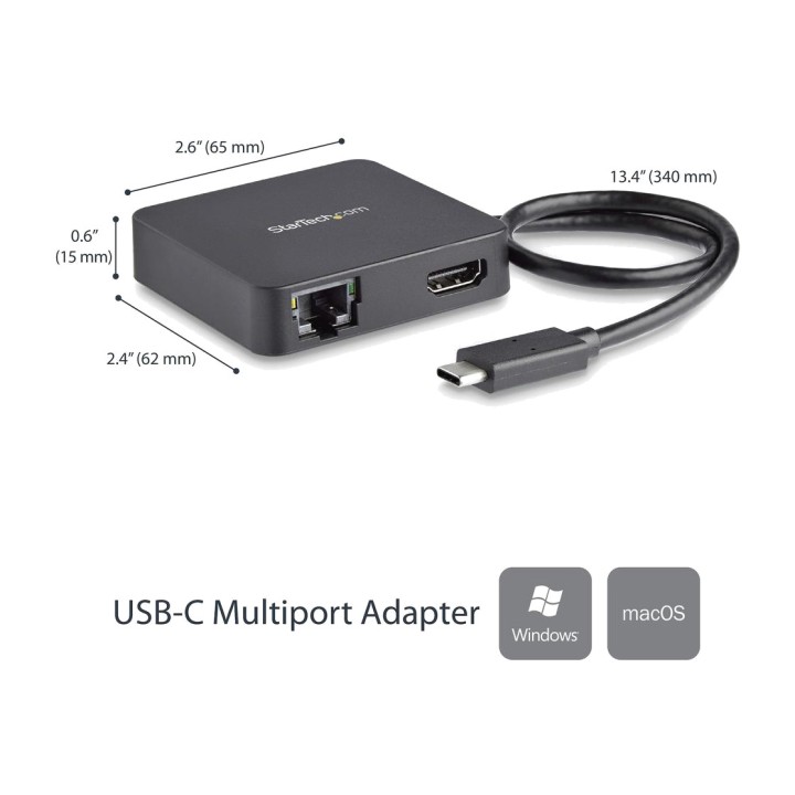 STARTECH.COM Multiportový adaptér USB-C 4 v 1 pre notebook