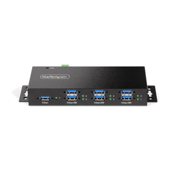 STARTECH.COM Managed 7-port industrial USB hub for DIN rail