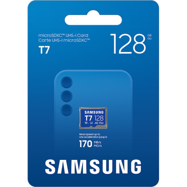 SAMSUNG Tarjeta de memoria microSDXC UHS-I T7 128GB U3 V30