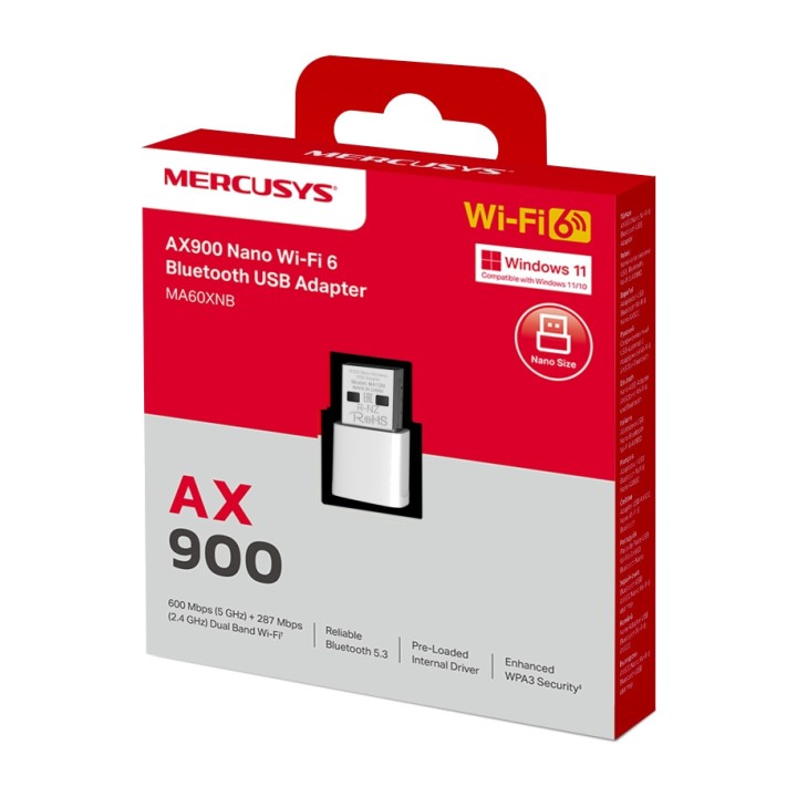 MERCUSYS Adaptador nano USB wifi 6 con Bluetooth MA60XNB AX900 DSP0000041654
