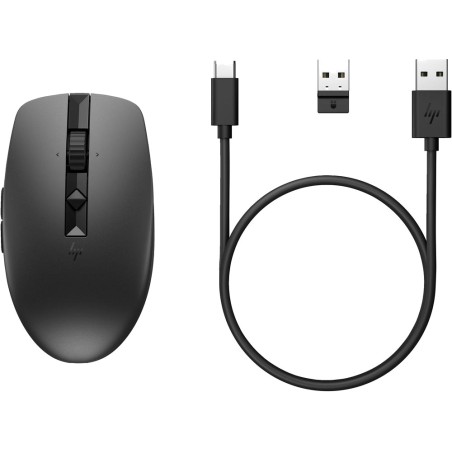 wiederaufladbare, leise funkmaus mit bluetooth und usb-empfänger 710