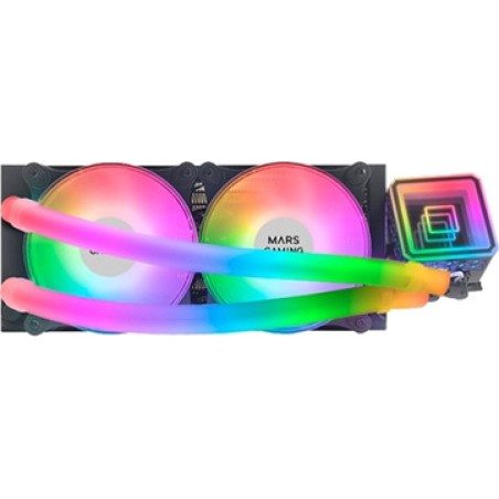 raffreddamento a liquido aio per cpu con specchio infinito argb ml-ultra240 2x120mm