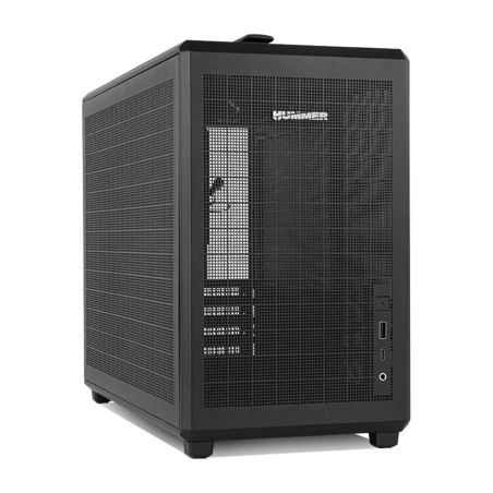 micro atx mini-tower gaming pc case with mesh front panel hummer-refresh gpu-355mm