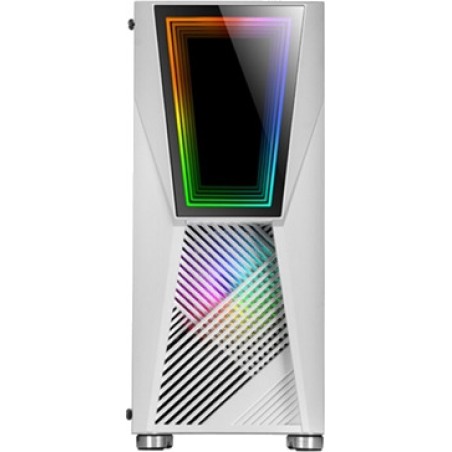 semitower skrinka pc s prednou časťou s efektom nekonečného zrkadla mc777 atx-argb 2x120mm