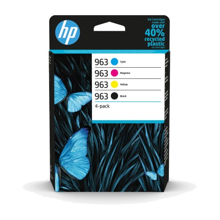 pack con cartuchos de tinta negro, cian, magenta y amarillo originales 963 4 uds
