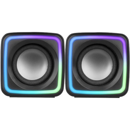 συμπαγή κυβικά ηχεία για υπολογιστή ms-cube rgb-8w