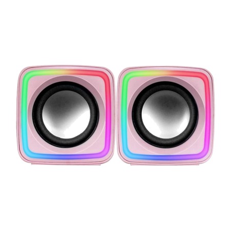 συμπαγή κυβικά ηχεία για υπολογιστή ms-cube rgb-8w