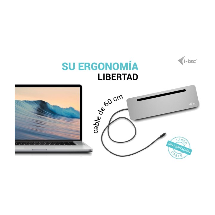 I-TEC Ergonomic 12-in-1 USB-C docking station for 3 monitors