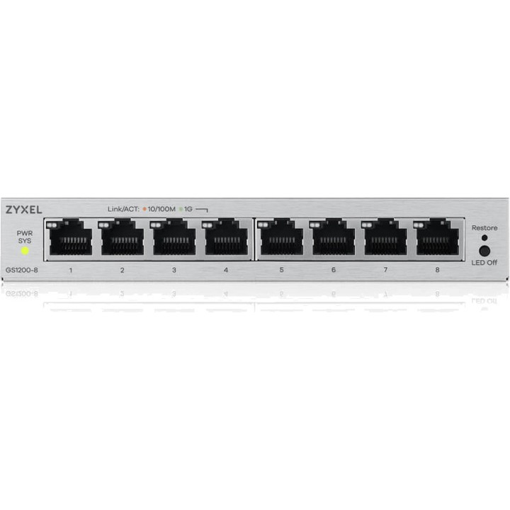 ZYXEL Verwalteter 8-Port-Gigabit-Switch GS1200-8V3
