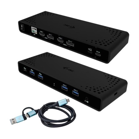 docking station universal usb-c/usb-a 12 en 1 con doble salida 4k cadua4kdockpdb 85w