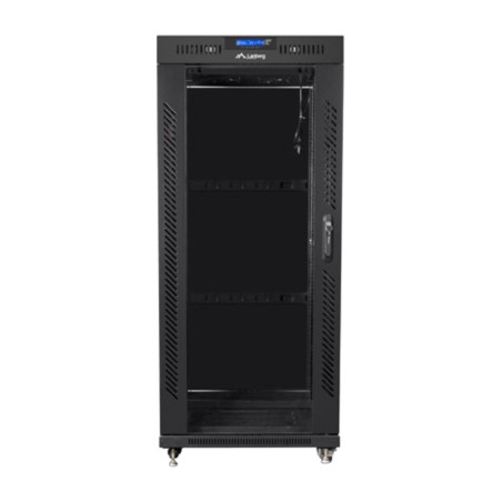 talna rack omara s steklenimi vrati in lcd zaslonom 19" 22u 800x800mm ff01-8822-12bl