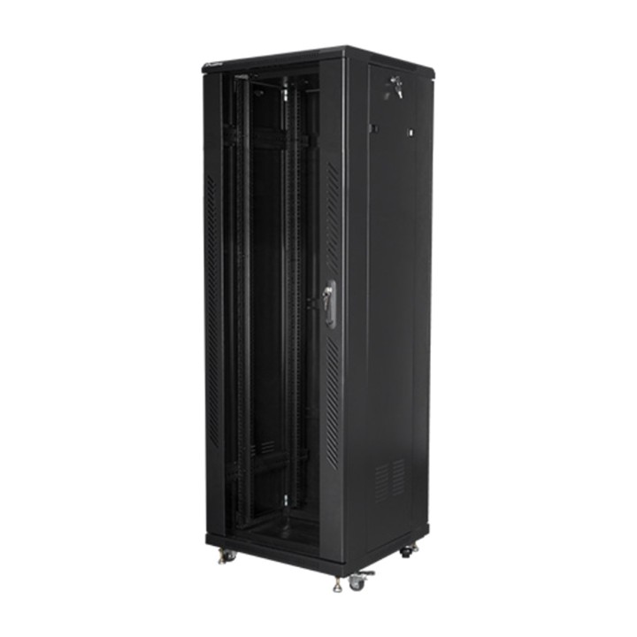 LANBERG Szafa rack podłogowa z przeszklonymi drzwiami 19"