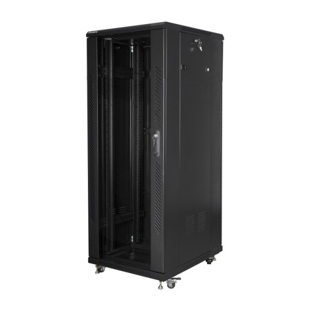 golvrackskåp med glasdörr 19" 32u 600x800mm ff01-6832-12b