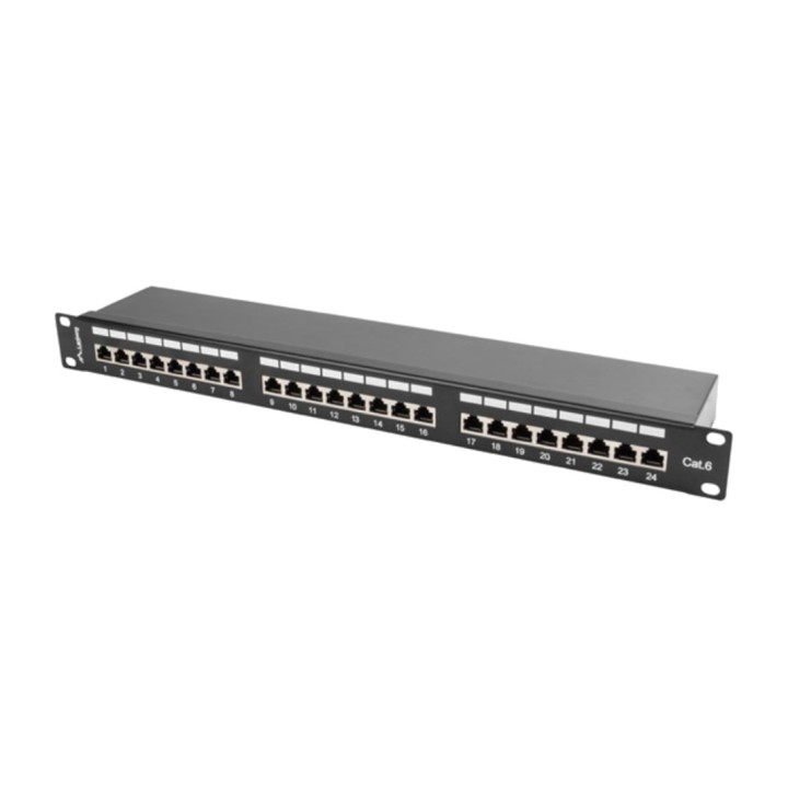 LANBERG Patch panel apantallado de 24 puertos para armario
