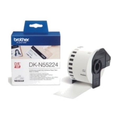 continuous tape roll for label printer dk-papel-no-adhesivo 54mm x 30,48m