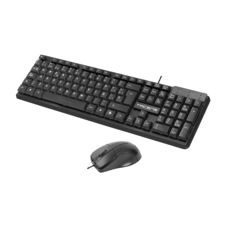 teclado español y ratón con cable usb anima acp02 1600dpi qwerty-es