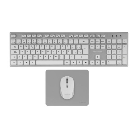 teclado español inalámbrico de perfil bajo con ratón y alfombrilla zenith-3200dpi qwerty-es
