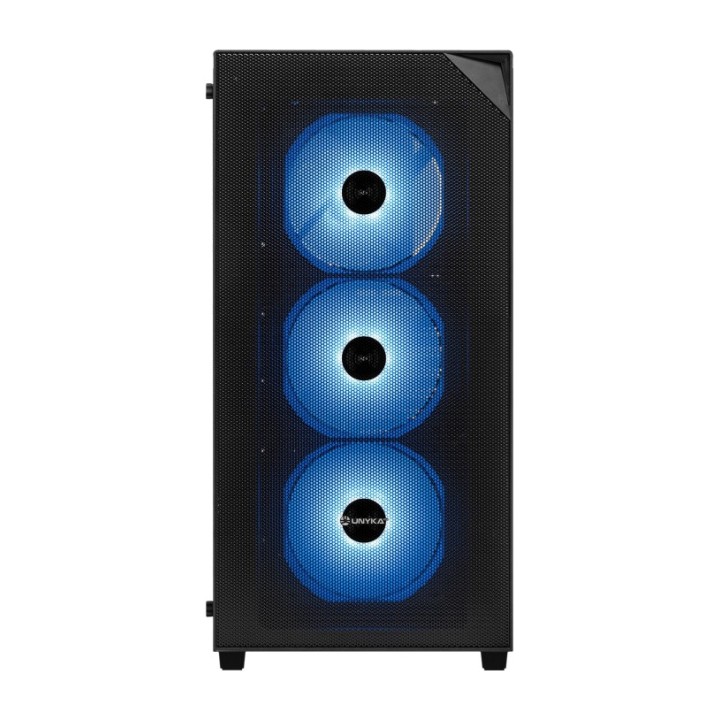 UNYKACH Case PC gaming mid tower compatto con frontale mesh