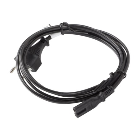 câble d’alimentation en forme de huit avec fiche européenne cee-7/16 iec-c7 vde 3 m ca-c7ca-11cc-0030-bk
