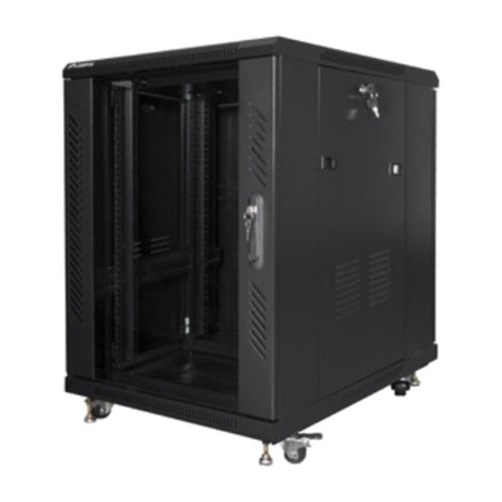 dulap rack de podea cu ușă de sticlă 19" 15u 600x800mm ff01-6815-12b