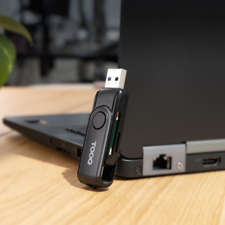 TOOQ Kompakter SD- und microSD-Kartenleser mit
