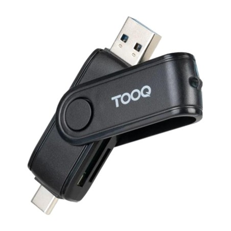 compact sd and microsd card reader with usb-a/c connectors tqr-3003