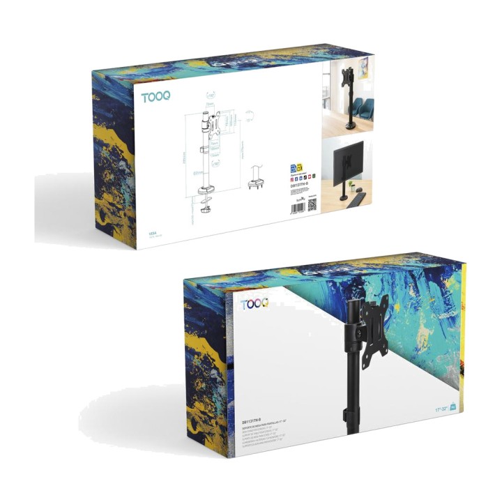 TOOQ Soporte de mesa para monitor con brazo articulado DB1131TN 17-32" 8KG DSP0000035046
