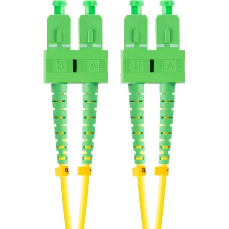 single-mode duplex fibre-optic patch cable sc/apc g657a1 lszh 2 m fo-sasa-sd11-0020-ye