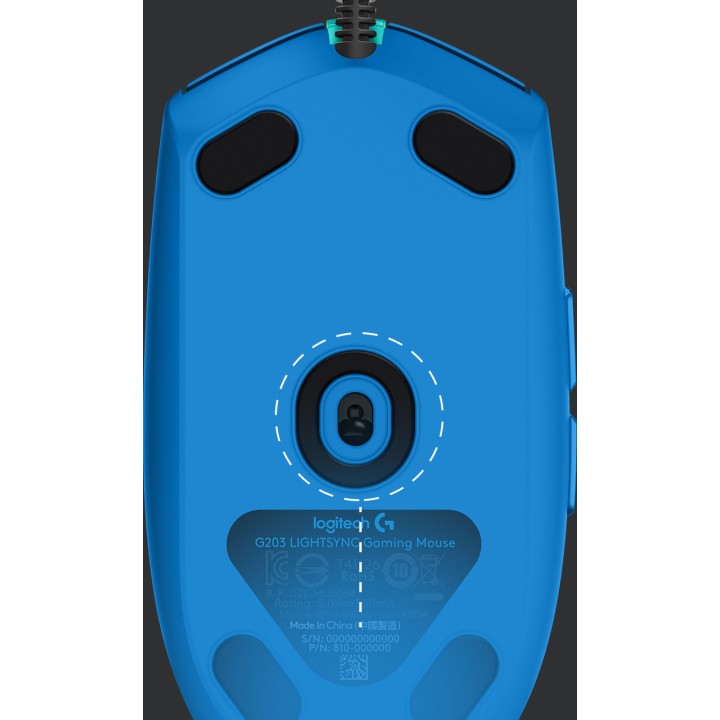 LOGITECH Mouse gamer com fio G203 LIGHTSYNC-8000DPI