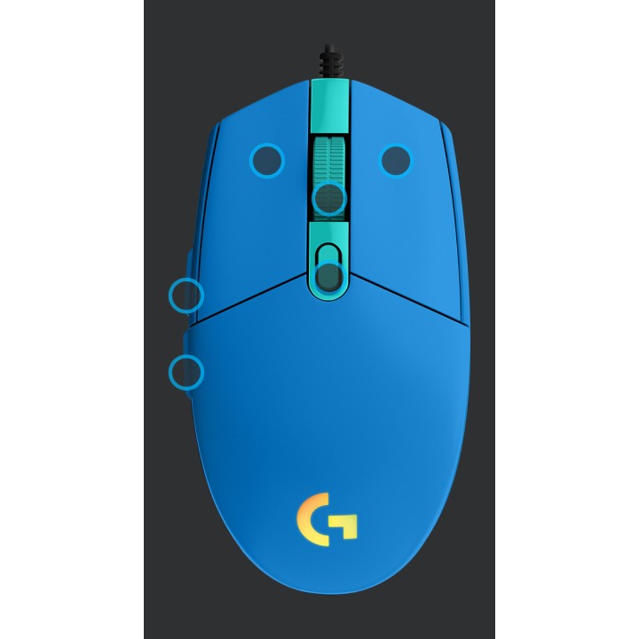 LOGITECH Souris gaming filaire G203 LIGHTSYNC-8000DPI