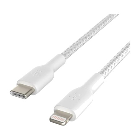 opletený kabel pro nabíjení a data usb-c na lightning s certifikací mfi caa004bt 100 cm