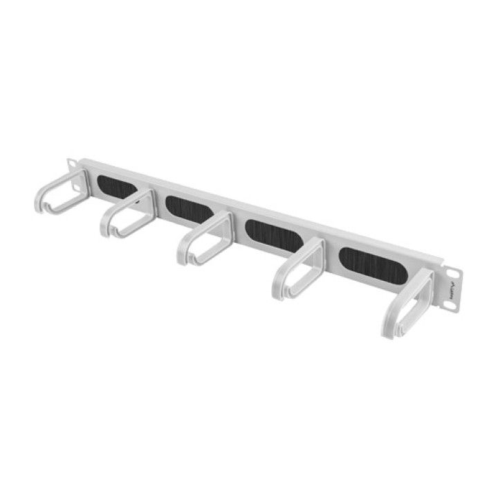 LANBERG Type B cable manager with 5 rings and brush for rack