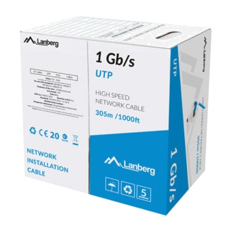 tuhá cievka ethernetového kábla na inštaláciu cat6 u/utp cca awg23 305 m lcu6-10cc