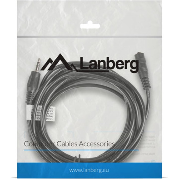 LANBERG Cable alargador de audio estéreo jack macho a hembra