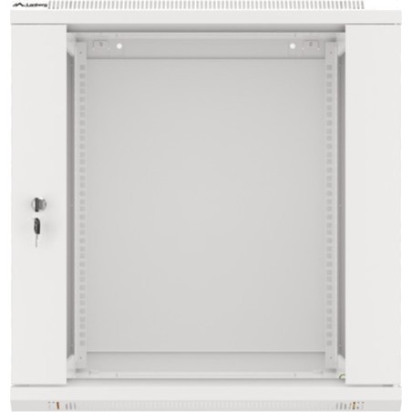rackova skříň se skleněnými dvířky pro montáž na zeď 19" 12u 600x600mm wf01-6612-10