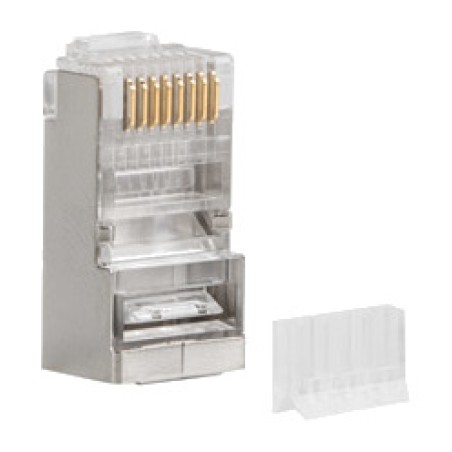 lot de 20 connecteurs mâles blindés pour câble ethernet rj45 8p8c cat.6 ftp pls-6020