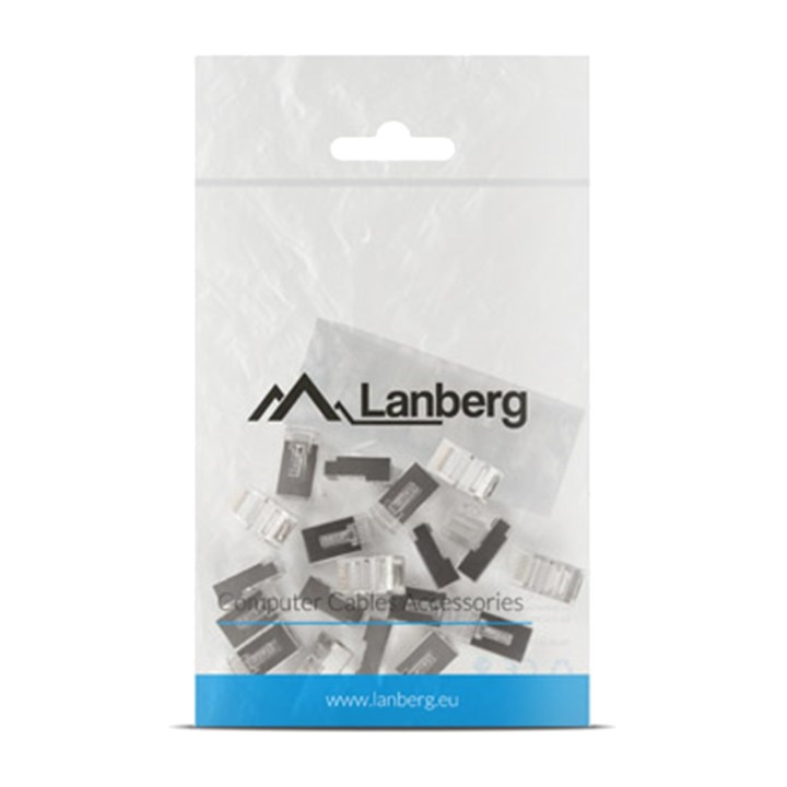 LANBERG Pack de 20 conectores macho apantallados para cable