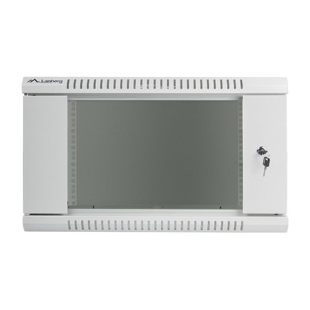 wall-mounted rack cabinet with glass door 19" 6u 600x450mm wf01-6406-10